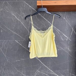 Wilfred…Yellow Lace Trim Cami Top…NWT